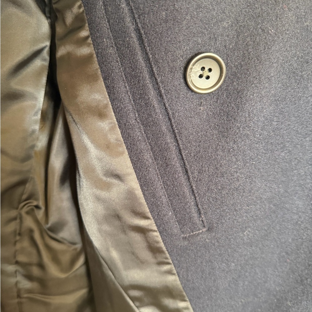 Jun Takahashi X Uniqlo Undercover Double Breasted Coat Blue Wool Blend XS - Picture 8 of 9
